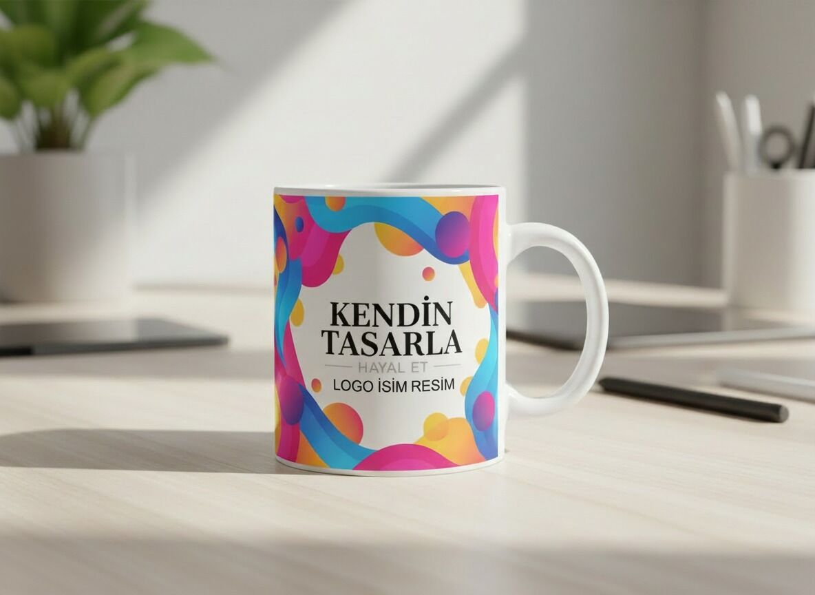 Baskılı Porselen Kupa Bardak